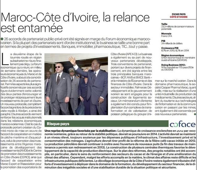 Marché de la semaine Côte d'Ivoire, tendances économiques, expertise Coface.